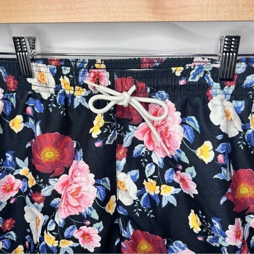 PacSun Bright Floral Drawstring Elastic Waist Lined Swim Trunks. Size: Small